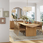 Dining Chair with Exposed Wood Back and Cushioned Seat